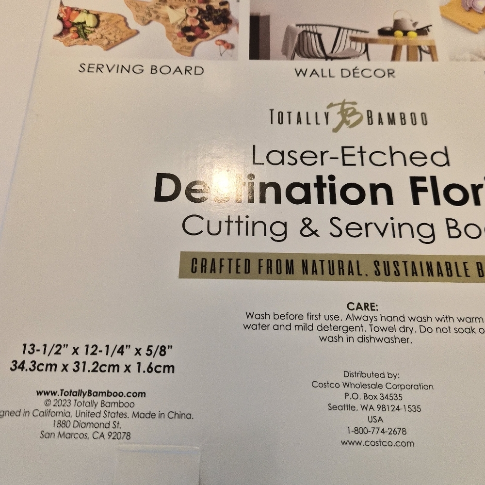 Bamboo Destination Florida Cutting Board Decor - Picture 5 of 6